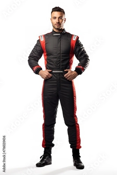 Obraz Speeding Male Race Driver, AI Generated