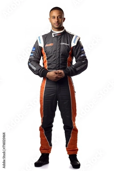 Obraz Speeding Male Race Driver, AI Generated