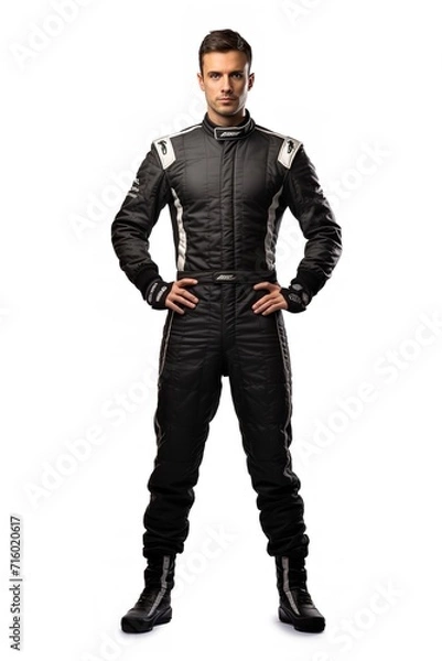 Obraz Speeding Male Race Driver, AI Generated