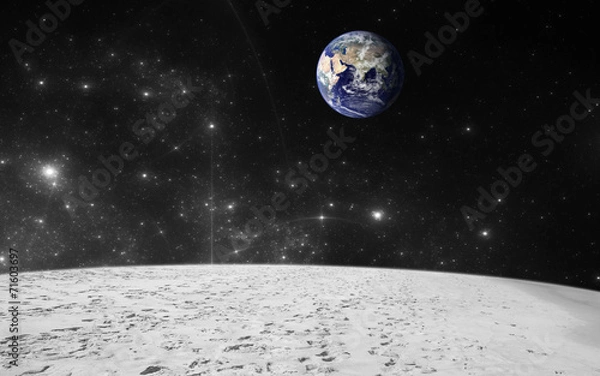 Obraz Earth view from moon