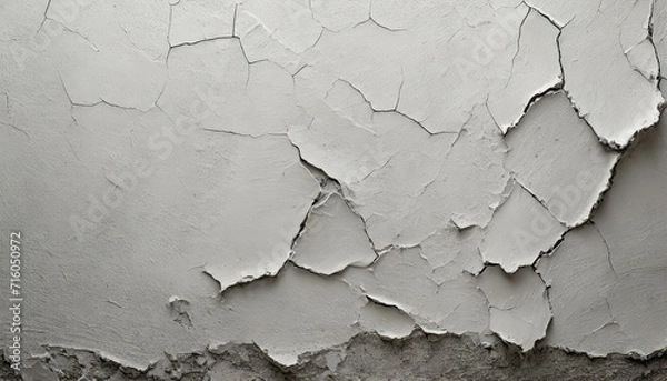 Obraz Wall with cracks spreading across