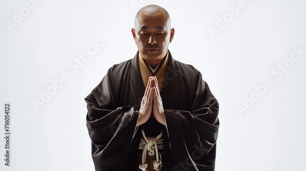 Fototapeta お坊さんのイメージ - image of Japanese Monk - No2-4 Generative AI