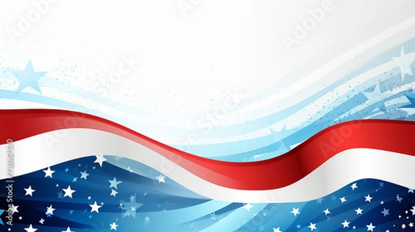 Obraz us presidential election background. abstract background with stars and rays.