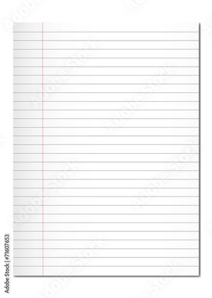 Fototapeta Blatt Papier liniert