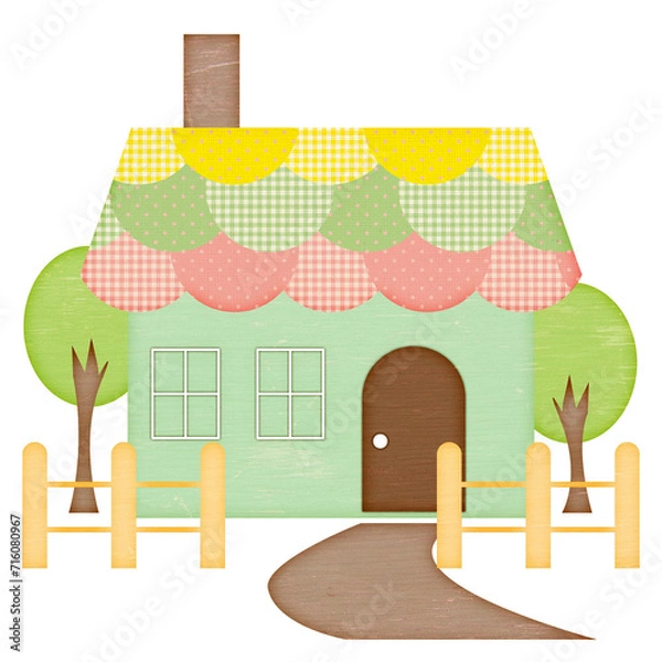 Obraz 可愛い家｜引っ越しイラスト