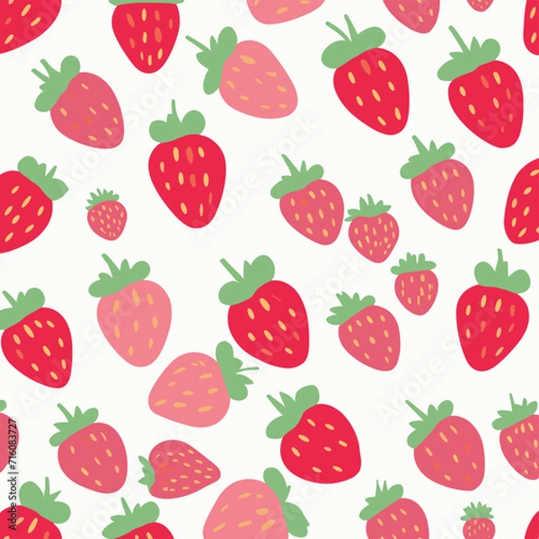 Fototapeta Cute strawberry vector illustration