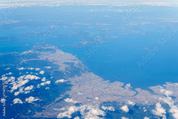 Fototapeta しまなみ海道　愛媛　空撮