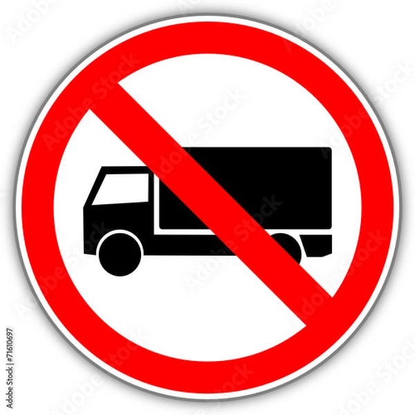 Obraz LKW verboten Schild #141015-svg04