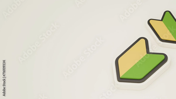Fototapeta 初心者マークの3DCGイラスト素材