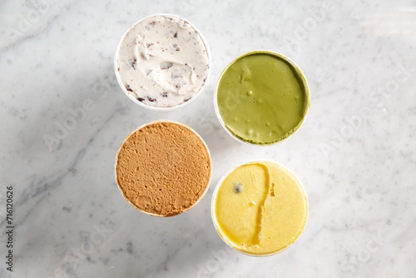 Fototapeta Four ice cream pints