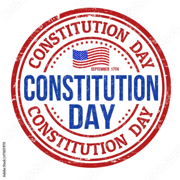 Fototapeta Constitution Day stamp