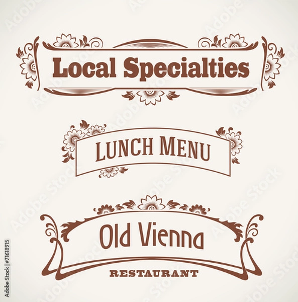 Fototapeta Vintage styled labels