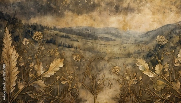 Fototapeta Rustic Elegance Nature Medieval Texture