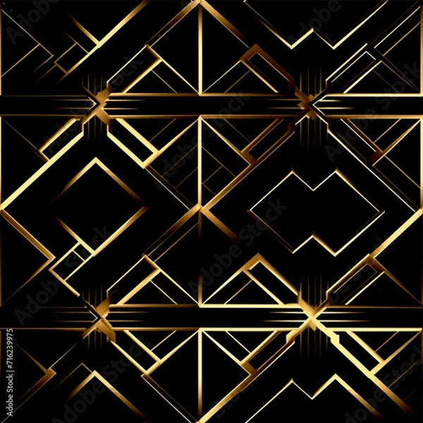 Fototapeta golden geometric pattern background