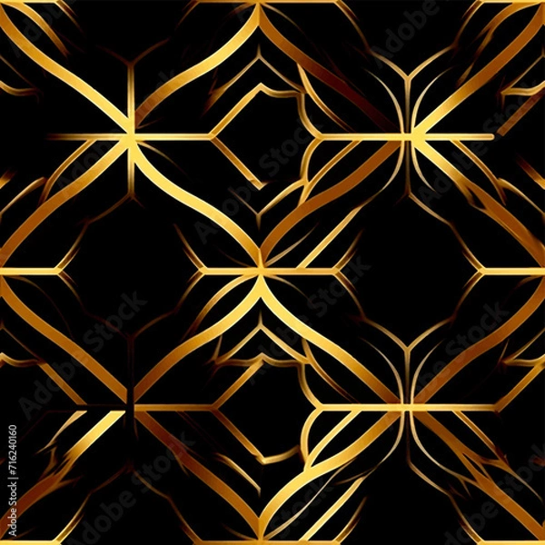 Fototapeta golden geometric pattern background