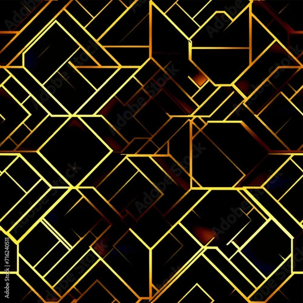 Fototapeta golden geometric pattern background