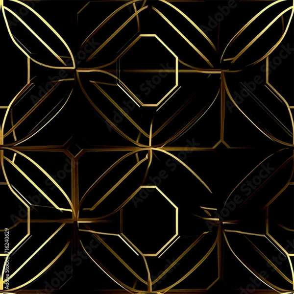 Fototapeta golden geometric pattern background