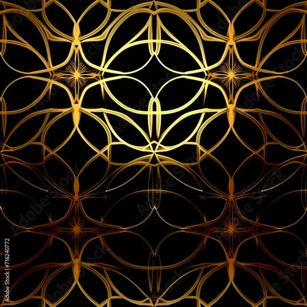 Fototapeta golden geometric pattern background