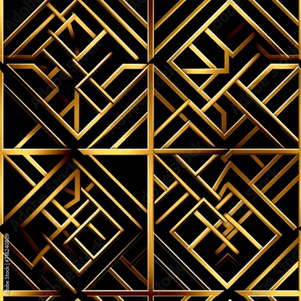 Fototapeta golden geometric pattern background