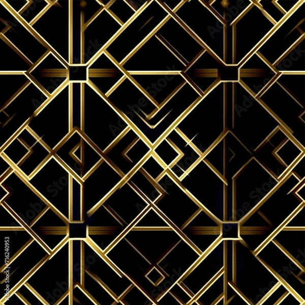 Obraz golden geometric pattern background