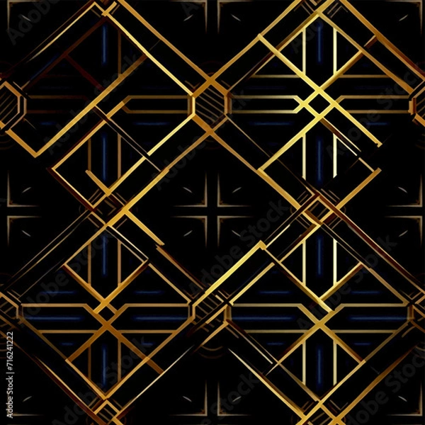 Fototapeta golden geometric pattern background