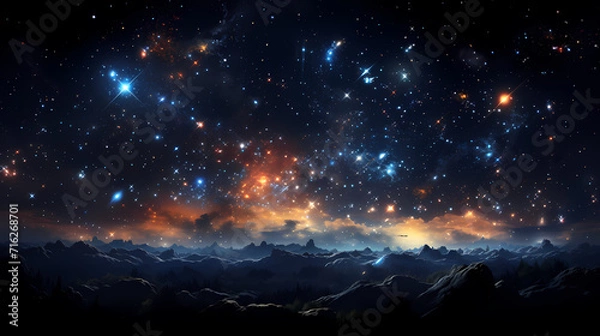 Obraz Abstract glitter lights background, blurred bokeh effect