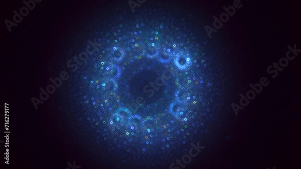 Fototapeta 3D manual rendering abstract circle light background