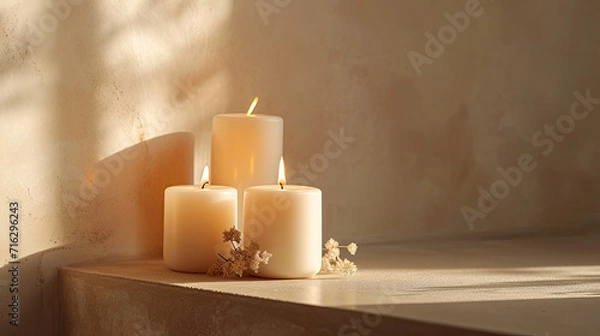 Fototapeta Greeting Card and Banner Design for Candlemas Day