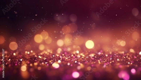 Fototapeta Neon Pink Abstract Sparkles Bokeh Background.