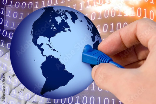 Fototapeta World connected