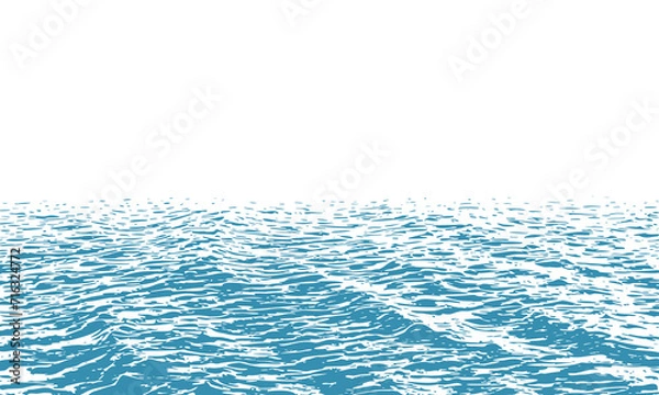 Fototapeta Ocean waves background with horizon