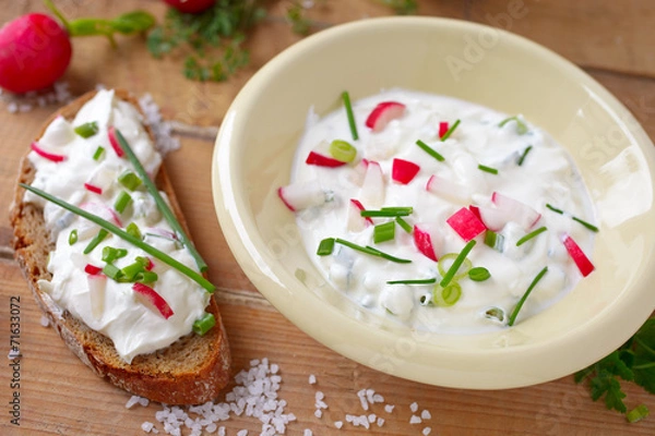 Obraz Quark mit Radieschen