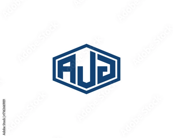 Fototapeta AJJ logo design vector template