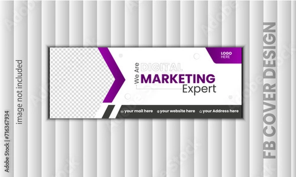 Obraz Modern and unique fb cover design