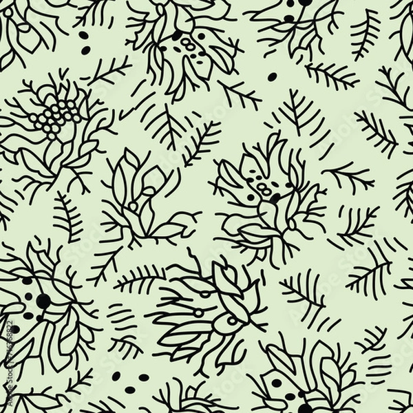 Fototapeta Seamless pattern background, design vector Textile fabric print 