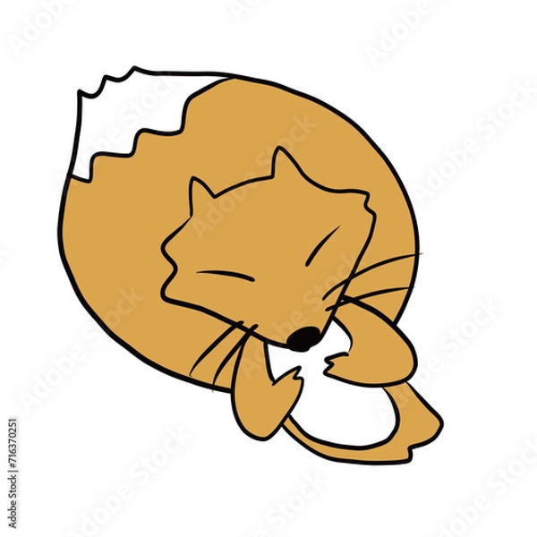Obraz ゆるい狐のイラスト
