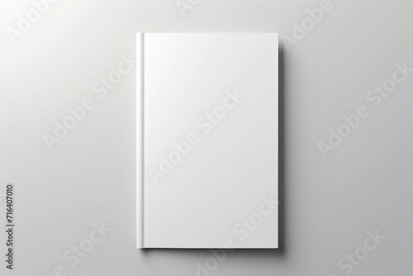 Fototapeta Blank Brochure A4 Template. Isolated White Booklet with Empty Pages on a Clean Background. Mockup