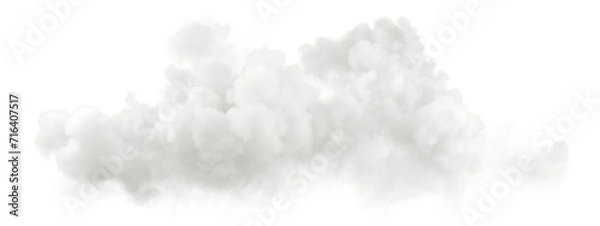 Obraz Realistic steam clouds tranquil clipart isolate backgrounds 3d rendering png
