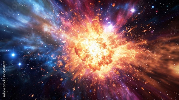 Obraz An explosion in outer space