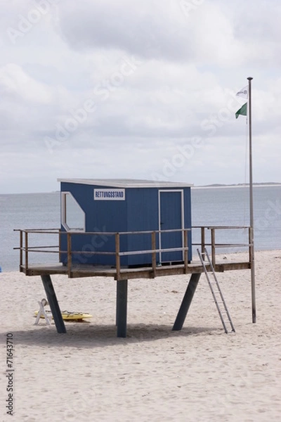 Fototapeta Rettungsschwimmer Häuschen Sylt