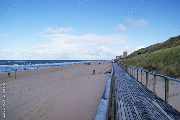 Fototapeta Holzweg am Strand