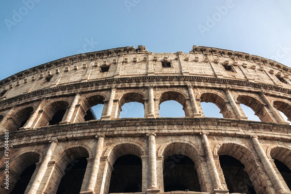 Fototapeta colosseum in italy, Roma, from below