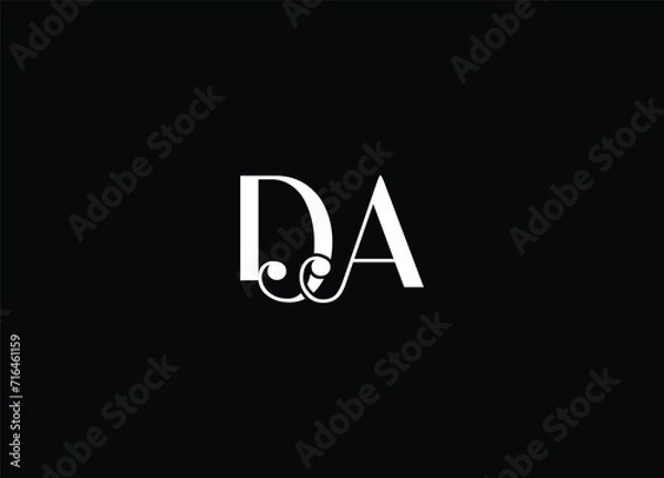Obraz Best DA letter logo design and initial 