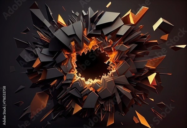 Obraz abstract background with stars Generative AI