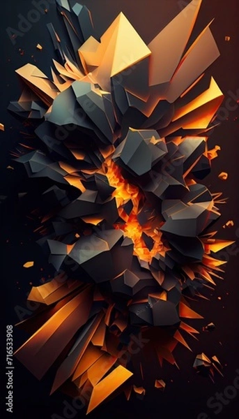 Obraz abstract background with stars Generative AI