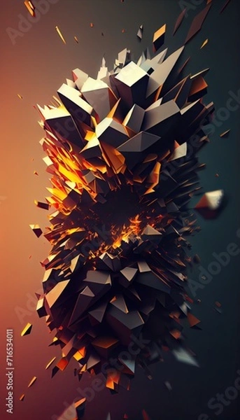 Obraz abstract background with stars Generative AI