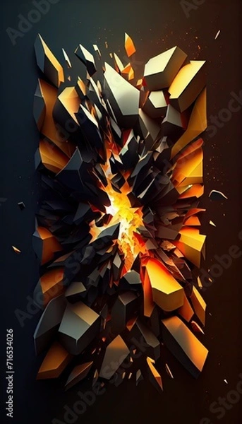 Obraz abstract background with stars Generative AI