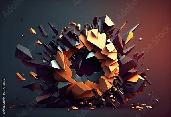 Obraz abstract background with stars Generative AI