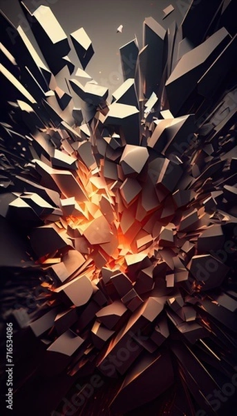 Obraz abstract background with stars Generative AI