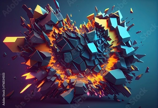 Obraz abstract background with stars Generative AI